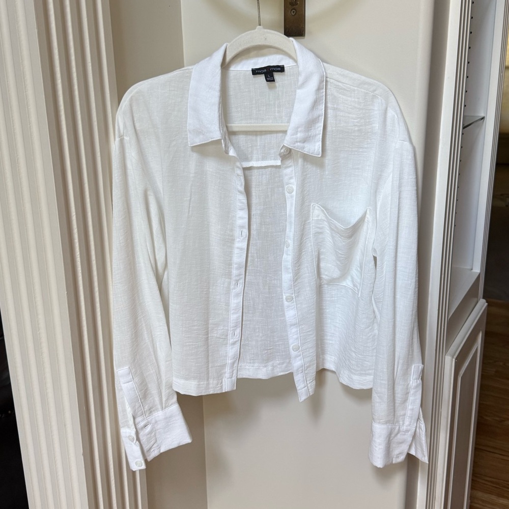 Moa Moa White Button Down Shirt